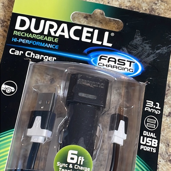 Duracell Hi-Performance Micro USB Car Charger. Dual Ports. 3.1 Amp. 6ft … - Picture 5 of 7